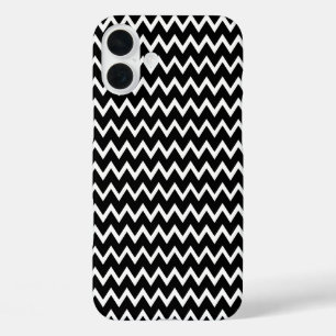 Coque Pour iPhone 16 Plus Styliste Chevron noir et blanc