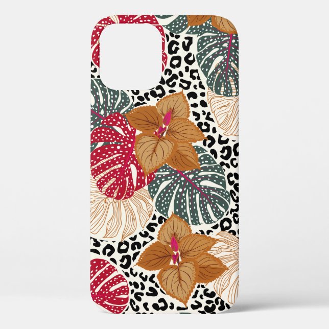 Coques Case-Mate iPhone Stylo belle forêt tropicale imprimé sur léopard (Verso)