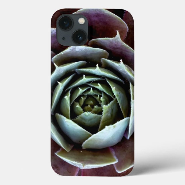 Coques Case-Mate iPhone Succulente violette en gros plan (Verso)