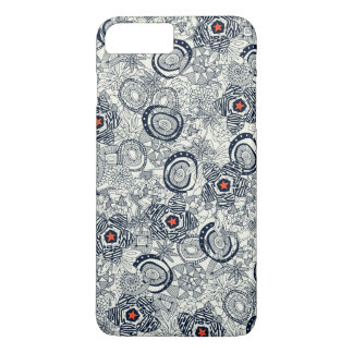 Coque iPhone 8 Plus/7 Plus succulentes ivoire étoile orange