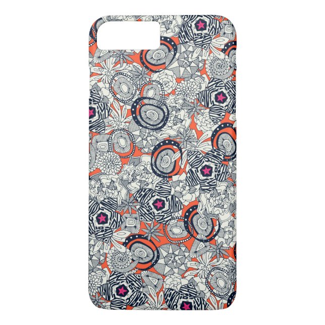 Coques Case-Mate iPhone succulentes orange rose étoile (Dos)