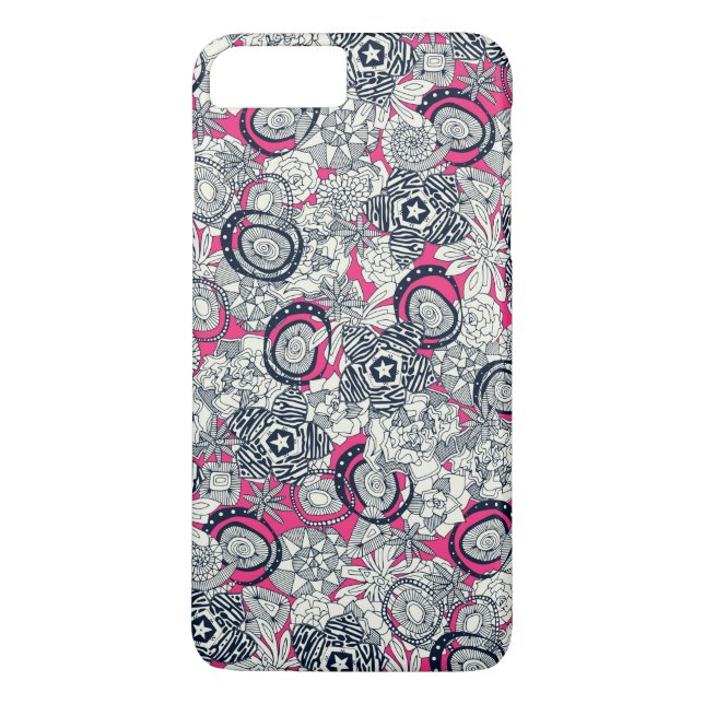 Coques Case-Mate iPhone succulentes rose indigo (Dos)