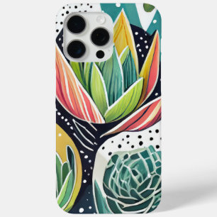 Coque Case-Mate iPhone Succulents en vert et rose