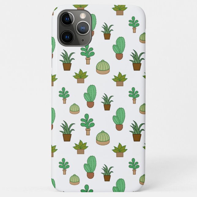 Coques Case-Mate iPhone Succulents et cactus illustrés mignons (Dos)