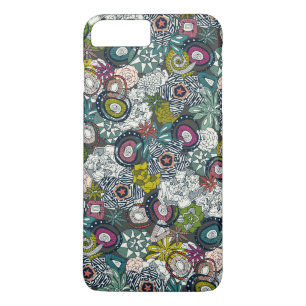 Coque iPhone 8 Plus/7 Plus succulents multi foncé