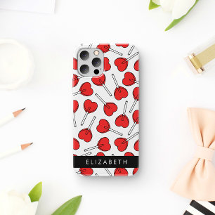Case-Mate iPhone Case Sucettes Rouges, Sucettes en forme de Cœur, Sucett