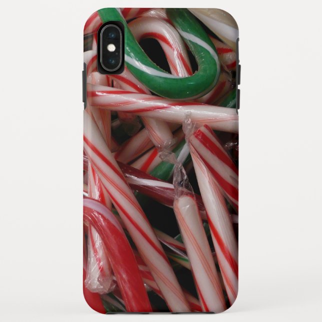 Coques Case-Mate iPhone Sucres de canne Noël Vacances Blanc Vert et Rouge (Dos)