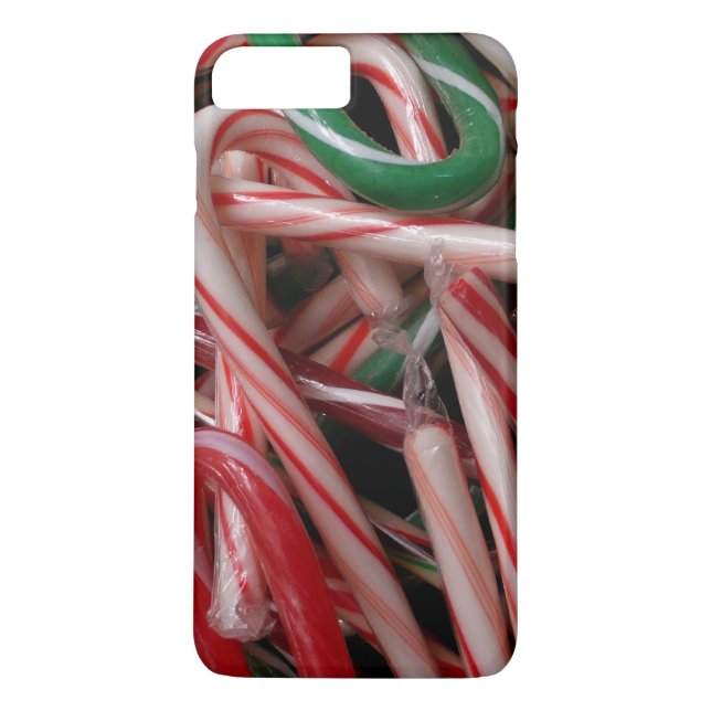 Coques Case-Mate iPhone Sucres de canne Noël Vacances Blanc Vert et Rouge (Dos)