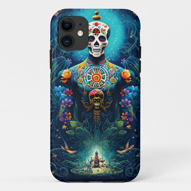 Coques Case-Mate iPhone Sugar Skull Art - Découvrez la beauté (Dos)