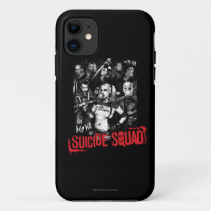 Coque iPhone 11 Suicide Squad   Grunge Group Photo