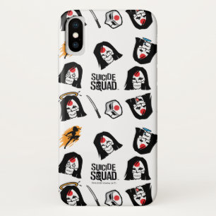 Coque iPhone X Suicide Squad   Katana Emoji Pattern