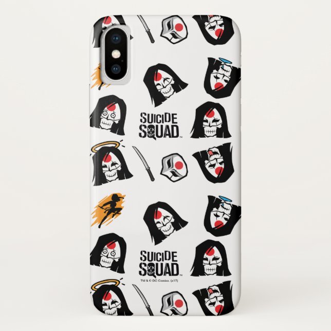 Coques Case-Mate iPhone Suicide Squad | Katana Emoji Pattern (Dos)