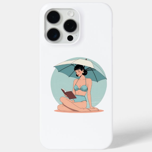 Coques Case-Mate iPhone Summer Breeze Bikini Girl – Retro Beach Vibes (Verso)