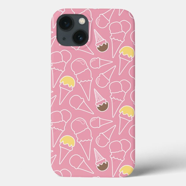 Coques Case-Mate iPhone Summer Ice Cream Pattern (Verso)
