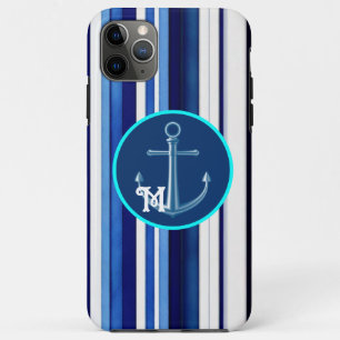 Case-Mate iPhone Case Summer Navy Blue Boat Collection de rayures tendan