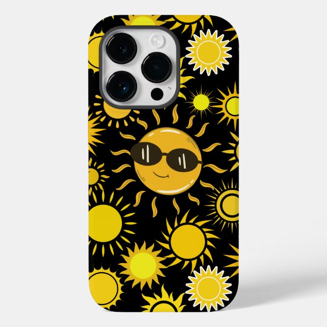 Coques Case-Mate iPhone Sun motif 01 Black BG (Verso)