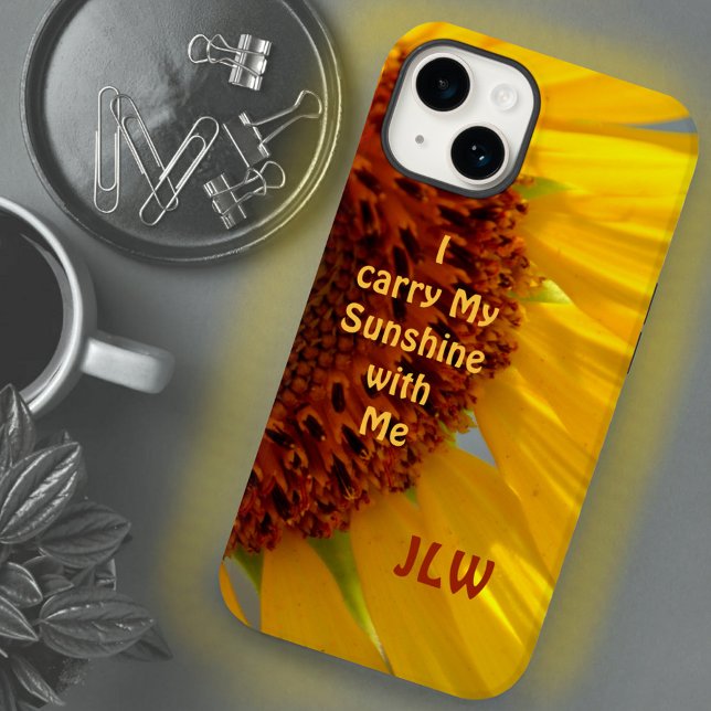 Coques Case-Mate iPhone Sunflower Botanique Je porte mon soleil avec moi (Créateur téléchargé)