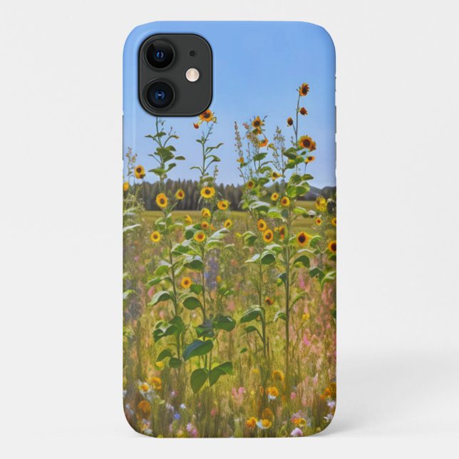 Coques Case-Mate iPhone Sunflower Farm Style Flower Art Téléphone (Dos)