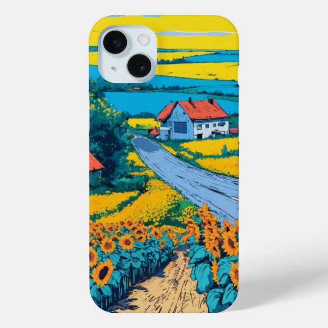 Coques Case-Mate iPhone Sunflower Village Serenity Art (Verso)