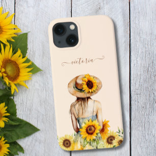 Case-Mate iPhone Case Sunflower Watercolor Floral Bohi Art Nom du script