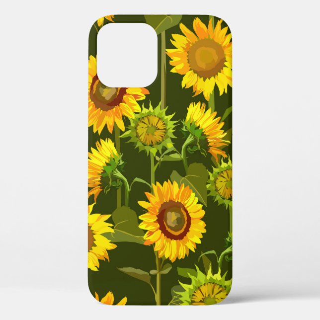 Coques Case-Mate iPhone Sunflowers motif continu été (Verso)