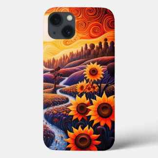 Case-Mate iPhone Case Sunflowers Sunrise Abstraite Nature Illustration