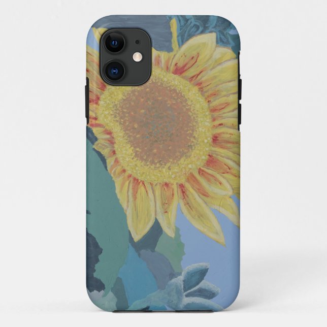 Coques Case-Mate iPhone Sunny Summer Yellow Sunflower abstrait moderne (Dos)