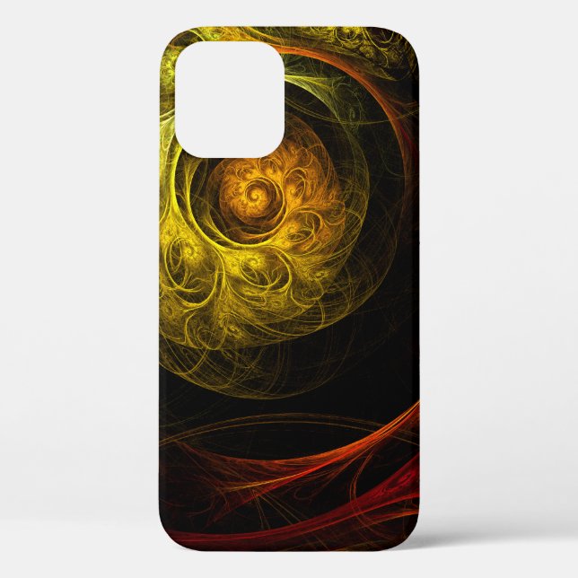 Coques Case-Mate iPhone Sunrise Floral Red Abstrait Art (Verso)