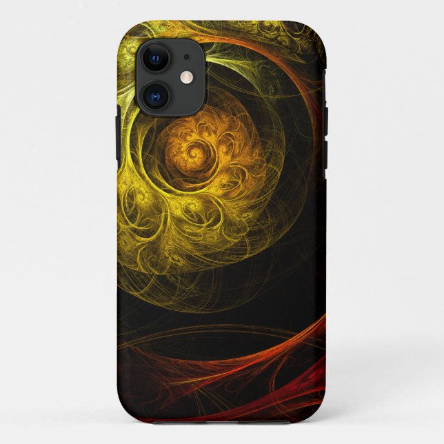 Coques Case-Mate iPhone Sunrise Floral Red Abstrait Art (Dos)