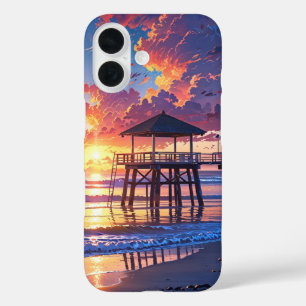 Coque Pour iPhone 16 Sunset Beach Calme