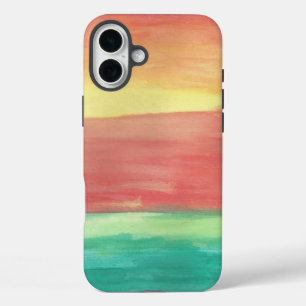 Coque Pour iPhone 16 Plus Sunset Shores Art Abstrait