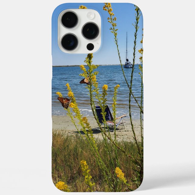 Coques Case-Mate iPhone Sunshine Beach Fleurs Butterfly Sailboat Golfe (Verso)