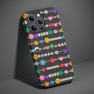 Coque Case-Mate iPhone Super Good Vibes Love Smile Perles rétro