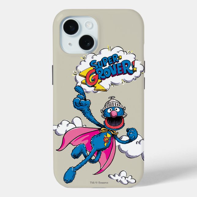 Coques Case-Mate iPhone Super Grover vintage (Verso)