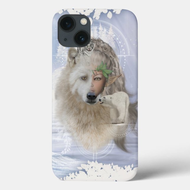 Coques Case-Mate iPhone Super loup de polarwolf avec fée, ours polarbear e (Verso)