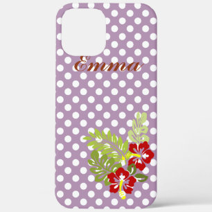 Etui iPhone Case-Mate Super mignon et girly motif à pois monogramme