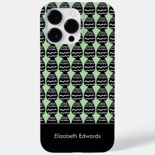 Coque Case-Mate iPhone Super moderne vert et Motif noir