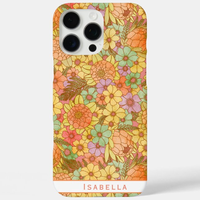 Coques Case-Mate iPhone Super Retro Protea En Été Et Daisy Motif (Verso)