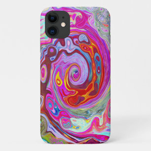 Case-Mate iPhone Case Super rétro rose chaud et bleu tourbillon Abstrait