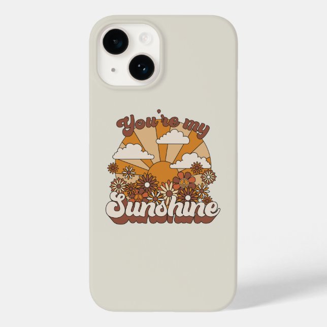 Coques Case-Mate iPhone Super rétro | Vous êtes mon soleil (Verso)