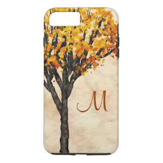 Coque Case-Mate Pour iPhone Superbe automne arbre d'automne Monogramme initial