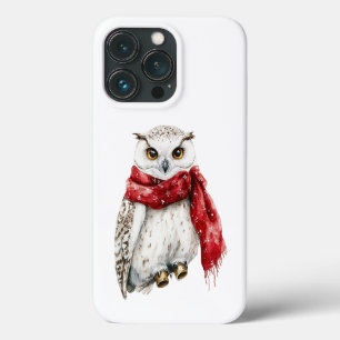 Case-Mate iPhone Case Superbe Chouette blanche neige avec écaille rouge