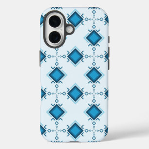 Coque Pour iPhone 16 Superbe motif floral bohème dans un ciel bleu doux