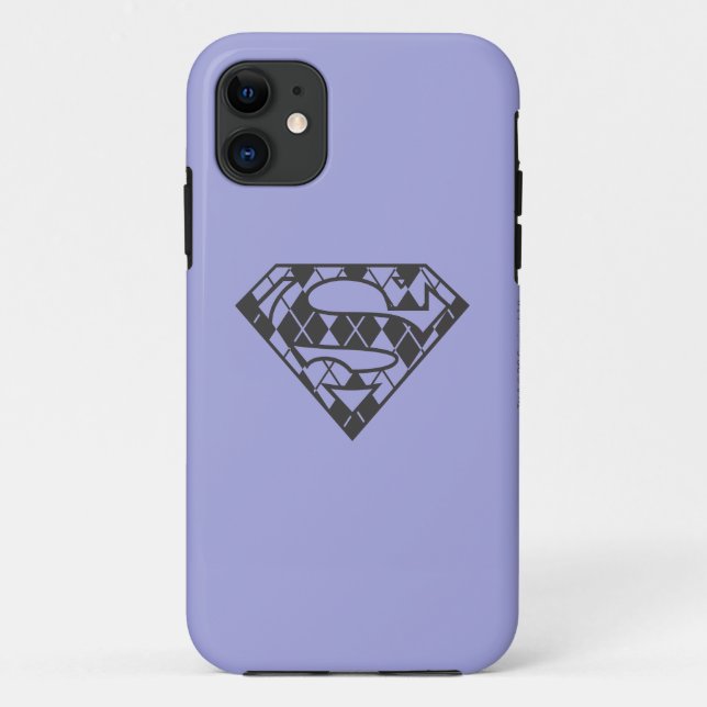 Coques Case-Mate iPhone Supergirl Black Argyle Logo (Dos)