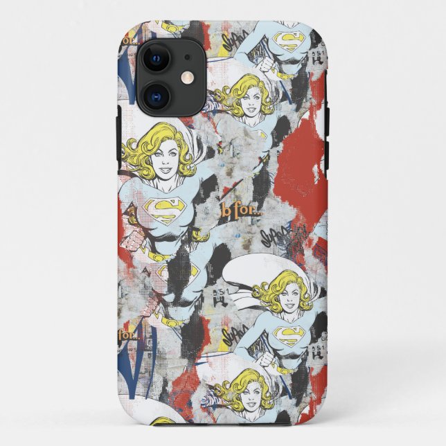 Coques Case-Mate iPhone Supergirl Comic Capers Pattern 5 (Dos)