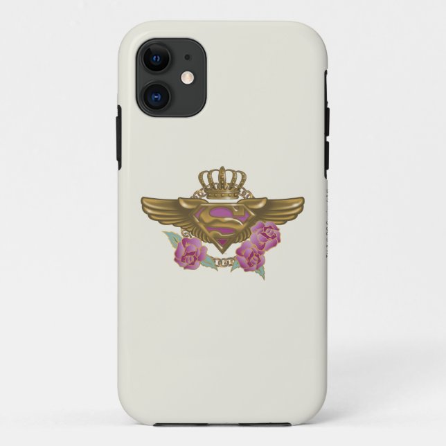 Coques Case-Mate iPhone Supergirl Golden Wings (Dos)