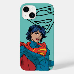 Coque Case-Mate iPhone Supergirl Hovering en costume bleu
