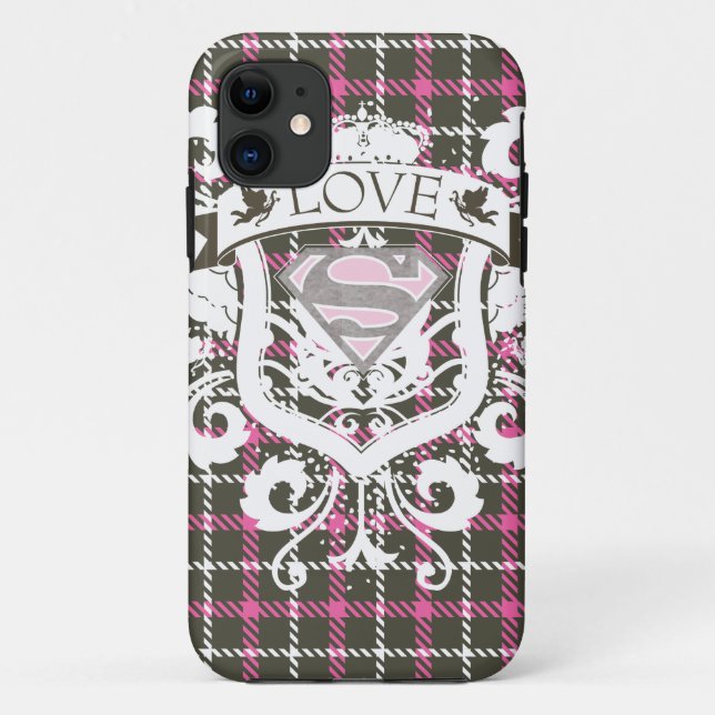 Coques Case-Mate iPhone Supergirl Love Crest (Dos)
