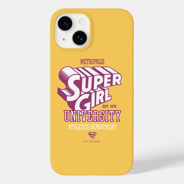 Coques Case-Mate iPhone Supergirl Metropolis University Athletics Départem (Verso)