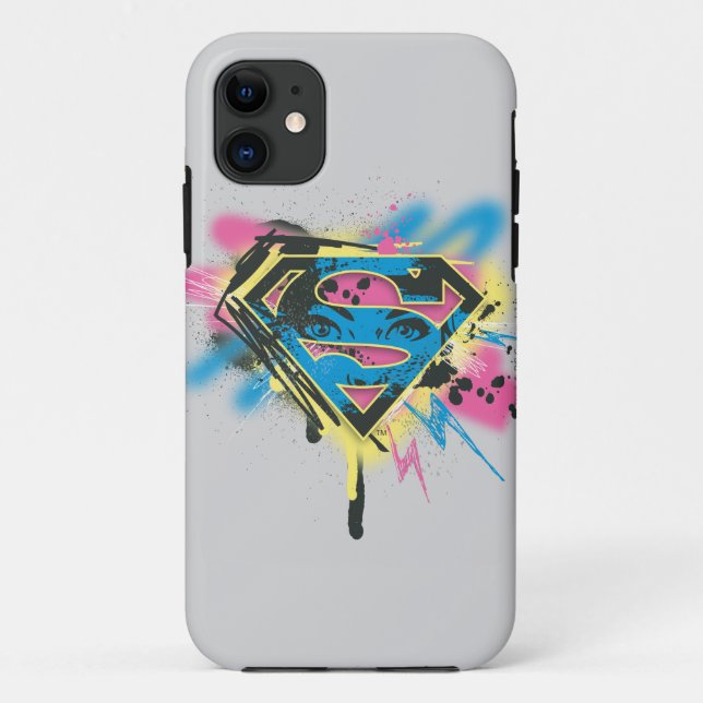 Coques Case-Mate iPhone Supergirl Paint and Spills (Dos)